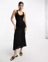 ASOS DESIGN sleeveless crochet maxi dress in black