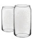 THE CAN New York City Map 16 oz Everyday Glassware, Set of 2