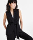 Women's Shawl-Collar Belted Vest