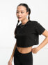 Nicce ersa cropped t-shirt in black