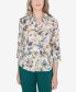 Classic Water Colored Leaf Filled Button Down Top