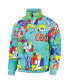 Men's Teal Peanuts Snoopy Joe Cool Puffer Raglan Full-Zip Jacket