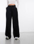 ASOS DESIGN wide leg dad trouser in black