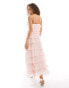 Sister Jane tiered ruffle midaxi dress in pink