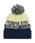 Men's Navy and Gold Georgia Tech Yellow Jackets Colorblock Cuffed Knit Hat with Pom