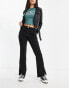 Urban Revivo split hem slim leg jeans in black