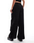 Accessorize wide leg beach trouser in black