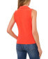 Women's Sleeveless Polo-Collar Solid-Knit Top