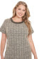 Plus Size Embellished Jacquard T-Shirt Dress