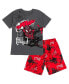 Toddler Boys Spider-Man T-Shirt and French Terry Shorts Outfit Set to (12 Months - 18-20)