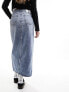 Calvin Klein Jeans ultility denim maxi skirt in light wash