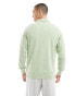 GANT shield logo half zip sweatshirt in light green