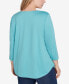 Plus Size V-Neck Solid Knit Top with Bead Detail