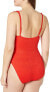 Vince Camuto 266615 Women's Ruffle Surplus Wrap Tie One Piece Swimsuit Size 10