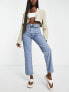 Weekday Rowe high waist straight leg jeans in sky blue