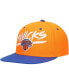 Men's Orange, Blue New York Knicks Hardwood Classics Soul Transcript Snapback Hat