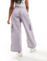 Sixth June texture nylon cargo pants in purple