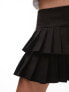 Topshop mini pleated tennis skirt in black