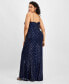 Trendy Plus Size Sequined V-Neck Sleeveless Gown