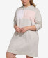 Plus Size Colorblocked Hoodie Dress