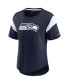 Women's Heather College Navy Seattle Seahawks Primary Logo Fashion Top