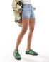 Lee Carol mom fit denim shorts in light wash