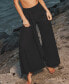 Women's Belted Sash Flounce Pants