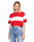 Women's Colorblock Cotton Crop T-Shirt