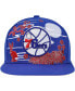 Men's Royal Philadelphia 76ers Hardwood Classics Asian Heritage Scenic Snapback Hat