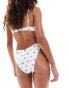 Hollister co-ord high leg bikini bottom in white