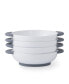 Stoneware 4 Piece Bowls Set, Service for 4