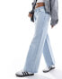 Hollister low rise relaxed baggy jean in light wash blue