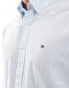 Tommy Hilfiger regular fit shirt in white and light blue stripe