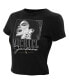 Women's Black Michael Jackson Photo Cropped T-Shirt