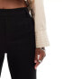 Object mid rise pull on flared trousers in black