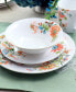 Floral Zoe 16 Piece Round Porcelain Dinnerware Set, Service for 4