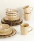 Scalloped Edge 16 Piece Service for 4 Dinnerware Set