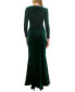 Women's Long-Sleeve Velvet Mermaid Gown