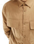 River Island double pocket utility shirt in light stone