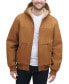 Men's Hooded Zip-Front Fleece-Lined Bomber Jacket