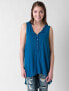 Топ Free People Button Up Hi Lo Tank XC Blue