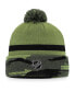 Men's Camo Seattle Kraken Military-Inspired Appreciation Cuffed Knit Hat with Pom