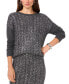 Women's Cable-Knit Shine Crewneck Sweater