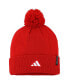 Men's Red Louisville Cardinals 2023 Sideline COLD.RDY Cuffed Knit Hat with Pom