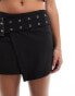 Daisy Street Y2K low rise mini skirt with buckle detail