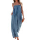 Women's Denim Wide Leg Cami Jumpsuit