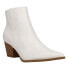 COCONUTS by Matisse Spirit Zippered Pointed Toe Booties Womens White Casual Boot