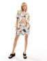 Reclaimed Vintage resort summer shirt co ord with western all over print