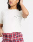 Wednesday's Girl Maternity pyjama set with print t-shirt & check shorts