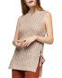 BCBGeneration Women's Sleeveless Tunic Pull Over Mock Neck Sweater Oatmeal S